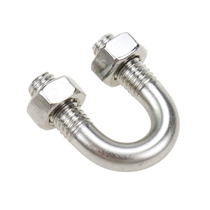 Sscon 10Pcs M6x8 304 Stainless Steel U-Bolt Fastener for 8mm Pipe Dia - Image 4